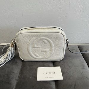 Authentic Gucci Disco Bag in White
